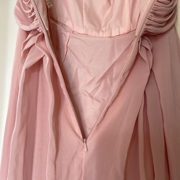Pink floor length bridesmaid dress, zip back - Picture 8 of 8